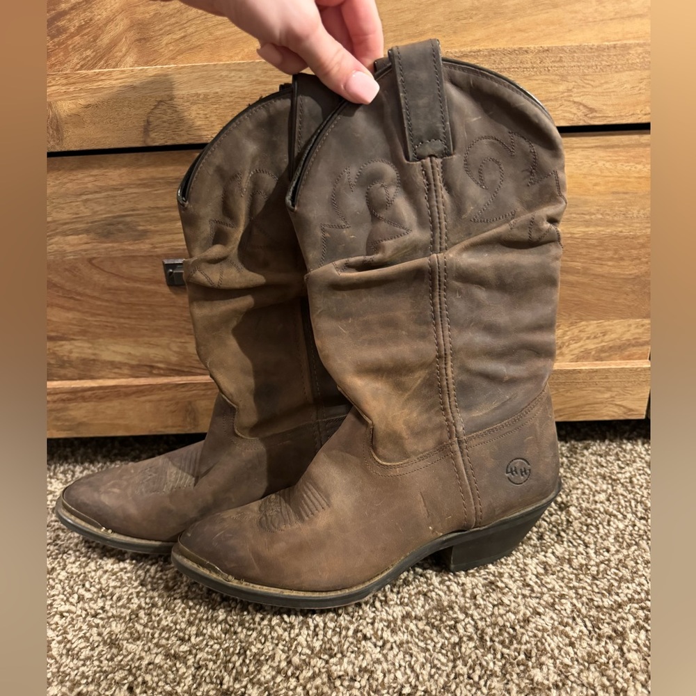 Double H distressed western boots